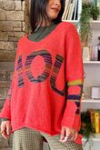 Big Softie Amour Slouch Knit Jumper Watermelon